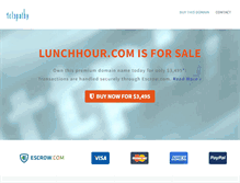 Tablet Screenshot of lunchhour.com